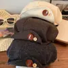 Boina para Mujer, Sombrero de Nube Vintage con Botones, Sombrero Versátil de Otoño e Invierno que Hace que la Cara Parezca Más Pequeña, Sombrero de Artista
