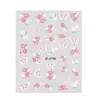 Adesivos de Unhas Artísticas Novos Transfronteiriços Flor Borboleta Desejo Puro Rosa Azul Flor Borboleta Pintada à Mão Doces Adesivos de Unhas Atacado