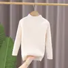 Suéter Delgado de Combinación Universal para Niños Camiseta Base Nuevo Estilo Otoño e Invierno Niños Adolescentes Niñas Suéter Delgado Clásico de Otoño