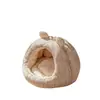 Cama para gato, cálida y forrada de felpa para invierno, adecuada para todas las estaciones, desmontable y lavable, diseño semicerrado, cama para perro, colección de invierno, disponible para dropshipping