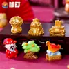 Adornos de Año Nuevo para Micro-Paisajes, Dios de la Riqueza, Quemador de Incienso, Lingote, Manualidades Creativas de Resina, Escritorio de Coche, Adornos para Mejorar la Fortuna