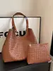 Bolso de Mano Tejido para Mujer 2025 Nuevo Bolso Grande Simple para el Trabajo Bolso de Mujer Gran Capacidad Bolso para Suegra Bolso de Hombro