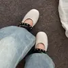 Zapatos Mary Jane de Moda con Doble Correa, Remaches, Punta Redonda y Tacón Bajo, de Piel de Oveja de Capa Superior, Estilo Vintage Otoño 2026