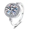 Anillo de Huevo de Paloma de Moissanita de Venta Caliente Transfronterizo Europeo y Americano en Stock, Anillo con Forma de Huevo de 2/3 Quilates, Anillo de Plata 925 de Moda