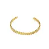 Pulsera con Forma de Lingote de Oro Estilo Europeo y Americano para Mujer, Pulsera Abierta de Textura Metálica de Lujo Ligero, Diseño de Nicho, Estilo para el Trabajo, Moda Transfronteriza