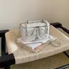 Bolso tipo caja de moda coreana con patrón de diamantes y correa de cadena, bolso cruzado pequeño cuadrado de pedrería de verano para mujer