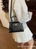 Bolso de mujer transfronterizo, nuevo modelo 2026, bolso de mano retro simple y elegante con estampado de cocodrilo, bolso de hombro, bolso cruzado, bolso Kelly