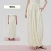 Pantalones Largos Casuales de Doble Capa Retorcidos Estilo Europeo y Americano para Mujer, que Cubren la Cadera, Adelgazantes, Deportivos, Falda Pantalón Larga Holgada Elástica para Fitness Yoga