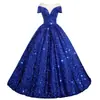 Vestido de Noche con Lentejuelas de un Solo Hombro para Mujer 2026 Nuevo Estilo de Comercio Exterior Disfraz para Performance en Solitario Examen de Arte Vocal Reunión Anual Falda Abullonada