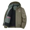 Espíritu Jeep Chaqueta Abrigo de Algodón Puro Otoño/Invierno para Hombre Engrosada Sencilla Casual Ropa de Algodón Holgada Tallas Grandes Ropa de Algodón
