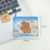 Monedero de Capibara Ins Lindo Monedero Transparente Bolsa de Almacenamiento Portátil para Estudiante de Dibujos Animados Bolsa para Lápiz Labial de Capibara