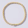 Pulsera elástica pequeña fragante estilo coreano color cuentas de arroz cuentas doradas mezcla y combina tejida lujo ligero alto sentido pulsera explosiva venta al por mayor