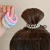Goma para el pelo estilo cable de teléfono azul ins-style coreano, nuevo modelo 2026, cuerda para el pelo de alta elasticidad y duradera para mujer