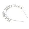 Productos Nuevos Transfronterizos Europeos y Americanos Feliz Año Nuevo Cartas de Feliz Año Nuevo Diadema con Pedrería para Cabello Adornos para la Cabeza de Fiesta