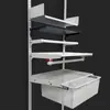 Colgador de Ropa Columna Aa Metal Armario Blanco Tubo Redondo Estante de Doble Propósito Colgador Lateral Engrosado DIY Blanco Negro
