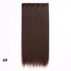 Extensiones de Cabello Liso Largo para Mujer, Estilo Europeo y Americano, Fibra Sintética, Extensiones de Cabello de Una Pieza con Clip de Cinco Secciones