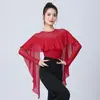 Top Riscado de Malha Elegante para Dança Moderna de Salão Valsa Prática Clássica