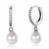 Brincos femininos banhados a prata estilo coreano, brincos de pérolas doces estilo japonês e coreano, brincos curtos simples, entrega de uma peça