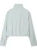 Roupas femininas europeias e americanas comércio exterior transfronteiriço estilo simples jaqueta com zíper e gola alta inspirada no Japão