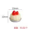 Yqt Mini Pastel de Fresa con Chocolate Juguete de Comida Resina Miniatura Adorno DIY Accesorios Mundo Miniatura Casa de Muñecas Juguete de Moda