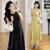 Vestido de Maternidad Nuevo de Verano 2026, Moda Coreana Elegante de Punto Suelto de Longitud Media Estilo Francés