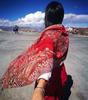 Qinghai Tibete Yunnan Lijiang Fotografia de Viagem Xale Espesso Feminino Outono Inverno Longo Estilo Étnico Lenço Capa de Ar Condicionado
