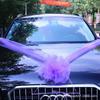 Decoração de Carro de Casamento com Grandes Bolas de Flores Vermelhas, Fitas para Carro de Casamento, Fitas Decorativas e Acessórios em Formato de Bola