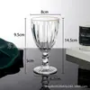 Nuevo Patrón Vertical con Vidrio de Vino Tinto Phnom Penh con Relieve de Diamantes con Base Taza de Jugo Boda Fiesta Vidrio de Vino