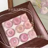 Collar colgante de paz de calcedonia rosa de alta calidad, collar colgante de paz de jade de ágata rosa, accesorios para manualidades, disponible para venta al por mayor
