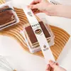 Caja de embalaje para pastel de tiramisú en corte grueso, transparente, cuadrada, caja de embalaje para caja de embalaje para tarta de mousse de corte occidental, lasaña