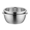 Tazón Redondo de Acero Inoxidable No Magnético para Mezclar, Tazón para Sopa, Uso Doméstico y Comercial, Tazón Espesado para Mezclar Masa, Lavabo, Tazón para Lavar Verduras