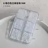 Accesorios de Perlas para Uñas, Perlas Semiredondas de Fondo Plano Color Marfil, Mini Bolitas de Acero, Pedrería Versátil para Uñas, Decoraciones 3D para Uñas