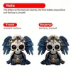 Cross-border Halloween Novo acrílico asas planas caveira engraçada decorações pendente mochila chaveiro enfeites