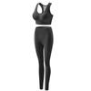 Confortável, Redutor de Pressão, À Prova de Choque, Suporte para o Peito, Levanta e Modela, Alças Largas, Redução Lateral do Busto, Calça Longa, Ajustada ao Corpo, Conjunto Esportivo Abotoado