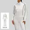 Conjunto Deportivo Casual Juyitang 2026 para Mujer, Corte Holgado, Rayas de Contraste de Color, Conjunto de Dos Piezas para Ciclismo al Aire Libre y Yoga