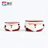 Soporte personalizado tierra de nube blanca tazón de Santa Claus tendencia tamaño exquisito tazón de ensalada regalo de Navidad manualidades