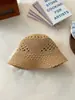 ¡Fumeng~ Muy Recomendado! Transpirable y No Sofocante~ Sombrero de Ganchillo Calado Que Hace que la Cara Parezca Más Pequeña, Sombrero de Pescador con Protección Solar