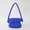 Bolso de Plumas de Moda Transfronterizo Bolso Cubo Hinchado de Nicho Bolso Casual de Algodón de Nylon para Mujer Bolso de Hombro a la Moda