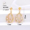 Aretes de lujo de moda europea y americana soporte vacío diy para mujer aretes accesorios de circonita micro incrustada en oro 18K bolsa estrella luna gota para la oreja