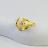 Anillo Abierto Original Huai Beads Plata de Ley 925 Elementos de Concha de Perla Sencillo Joker para Mujeres Francesas