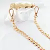 Cordón para teléfono con clip metálico, clip trasero, cadena cruzada para teléfono, clip de ola, clip para funda de teléfono, cadena pulida de ocho lados