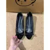 Zapatos de punta fina sin cordones con lazo, colección de otoño, negro pequeño, que aumentan la altura, bailarinas para mujer, estilo dulce, 2026, para mujeres menudas, color nude