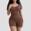 Mono moldeador de cuerpo estilo europeo y americano para mujer, moldeador de cuerpo, cintura, manga corta, sin costuras, estilo Spice Girl