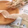 Tecido Decorativo Macio, Fio de Algodão Tecido à Máquina, Acessórios para Toalha de Mesa, Materiais para Cortina DIY Feitos à Mão, Barra de Renda Larga, Bainha Franzida