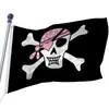 Bandera pirata de calavera y tibias cruzadas de Halloween con cóndor, bisonte, lobo, motivos náuticos poliéster 100D doble cara