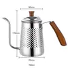 26 Anos Novo Modelo Cafeteira Manual Cross-Border de Aço Inoxidável com Alça para Uso Doméstico e Comercial, Cafeteira com Bico Longo e Filtro Atacado