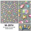 Nueva manicura primaveral colorida con pequeñas flores silvestres, pegatinas de manicura con relieve, pintura al óleo romántica, pegatinas frescas, sencillas y bonitas para uñas.