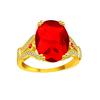 Yihua Diamante Colorido Moda Venta Caliente Diamante Huevo de Ganso Anillo de Diamante con Forma de Huevo Anillo de Piedra Suelta Grande Anillo Chapado en Oro 18K Anillo de Joyería
