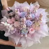 [En Stock] Nuevo Producto Cubo de Abrazo con Lazo Mediano Caja de Regalo con Flores Preservadas