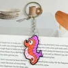 Llavero de goma suave de PVC de la serie vida marina de dibujos animados, colgante para bolso, colgante decorativo, llavero, diseño personalizado creativo